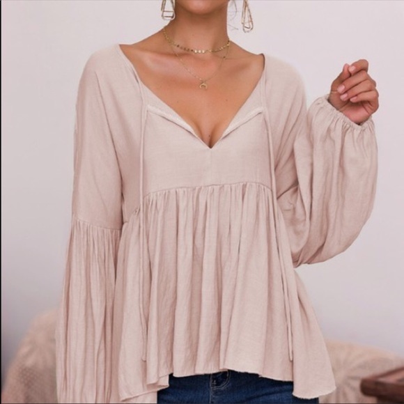 Julia’s Long Sleeve Peasant Top - Picture 2 of 8